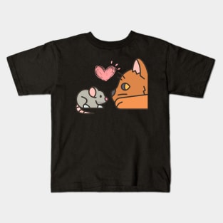 Cat and Rat - Cat and Mouse Kids T-Shirt